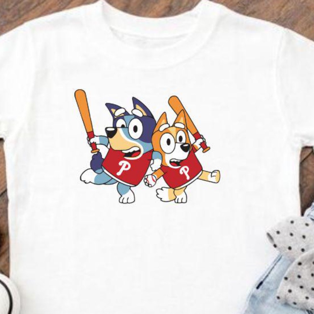 Gildan White Cartoon Baseball Tee